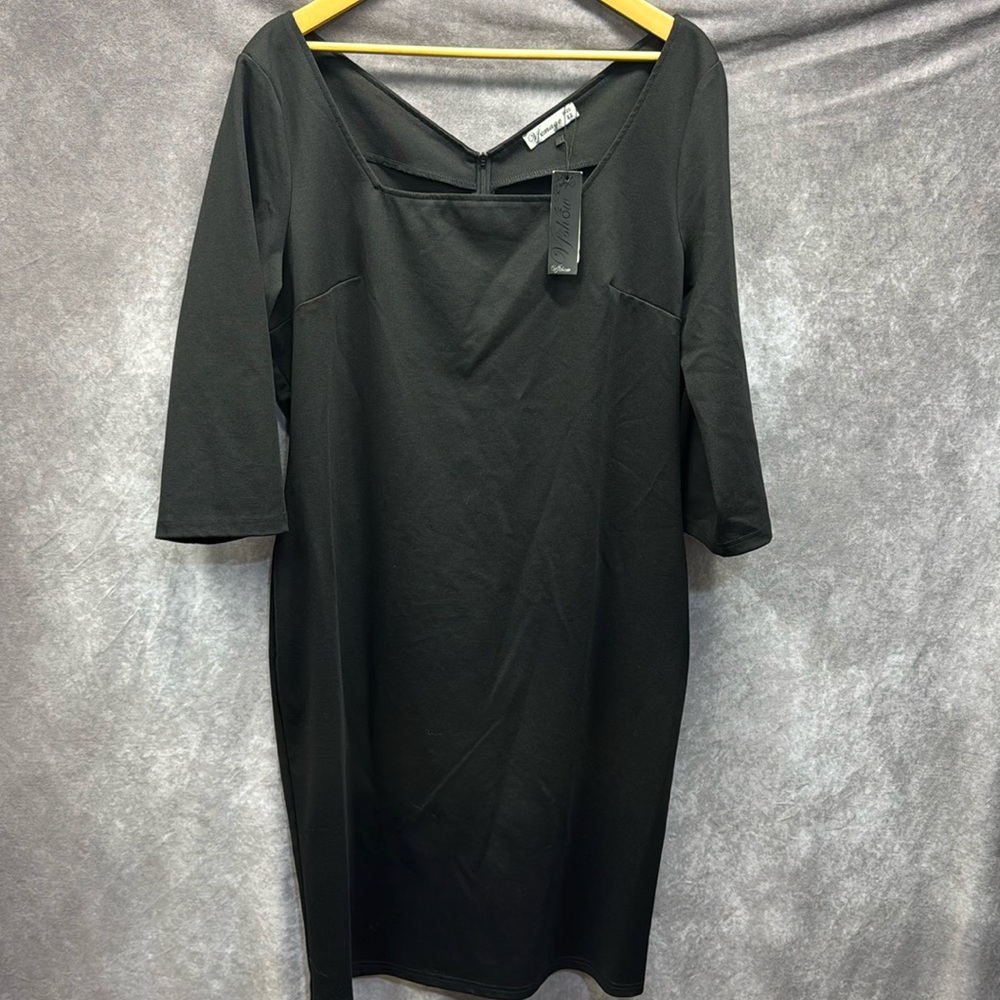 V Femage Black Sheath Dress Plus Size 22 NWT